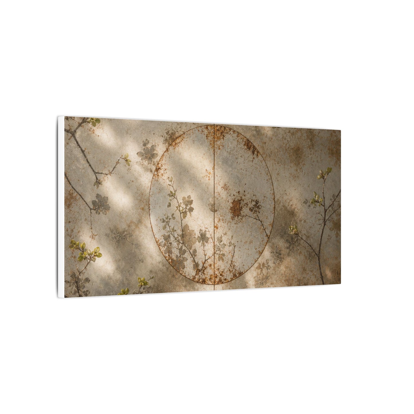 Japandi Rust Patina in Dappled | Japanese Pattern Canvas Art