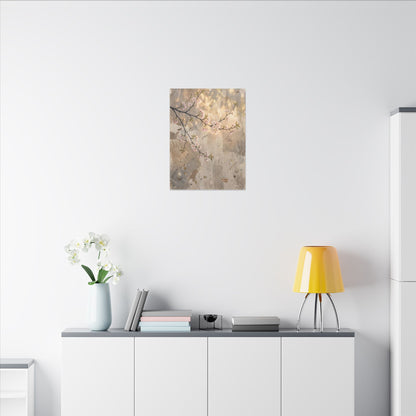 Summer Cherry Blossom Texture Canvas Art | Neutral Decor