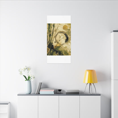 Ink Brushstroke Sumi E Canvas Art | Calm Zen Art