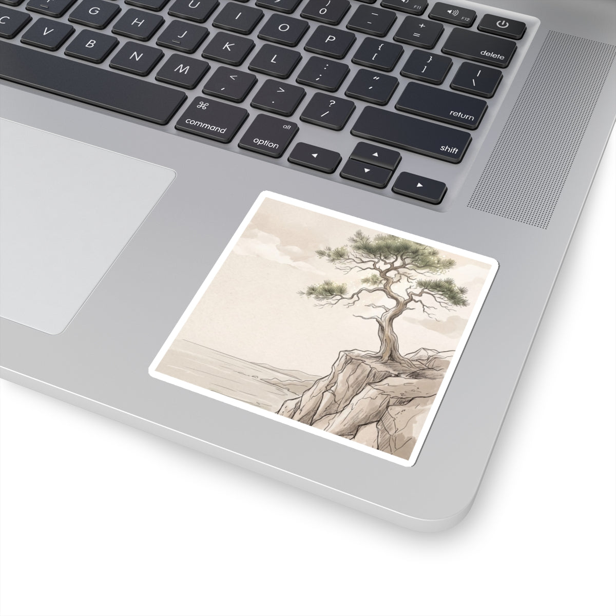Pine Tree Summer Sticker | Japandi Elegant Design