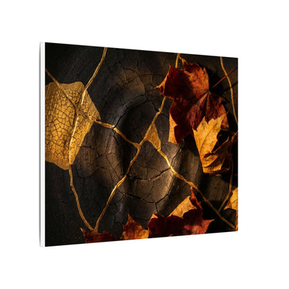 Resilient Shadow Play Canvas Art - Crackle Gold Kintsugi