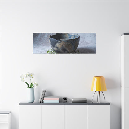 Ceramic Bowl Spring Canvas Art | Japandi Warm Design