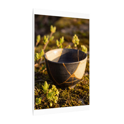 Seijaku Broken Pottery Canvas Art - Kintsugi Gold Repair