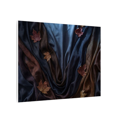 Silk Drape Canvas Art | Autumn Dark Japandi Moody Minimal Art