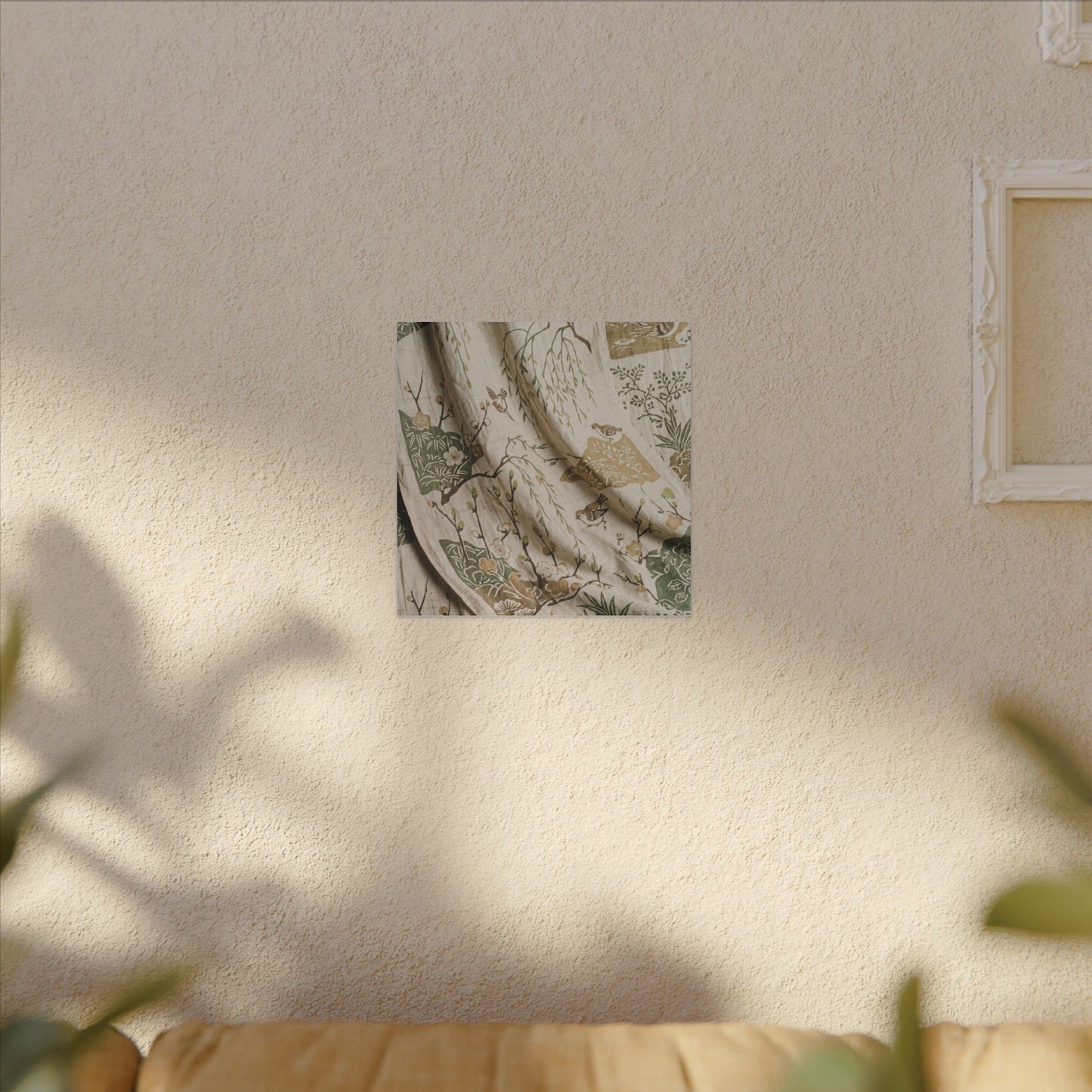 Silk Drape Canvas Art | Spring Japandi Japanese Pattern Art