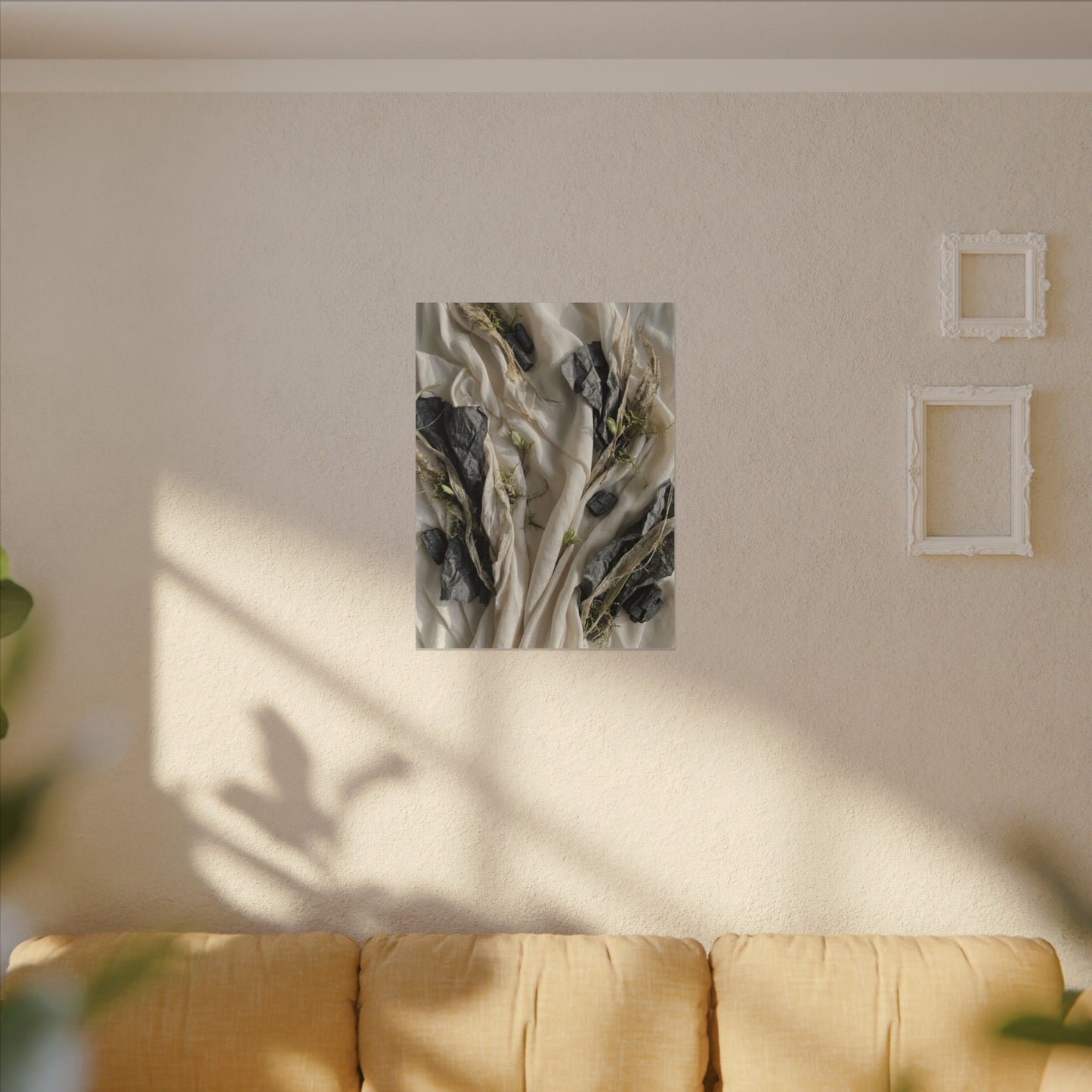 Spring Silk Drape Texture Canvas Art | Warm Decor