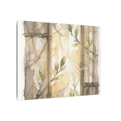 Shoji Screen Spring Canvas Art | Japandi Cozy Design