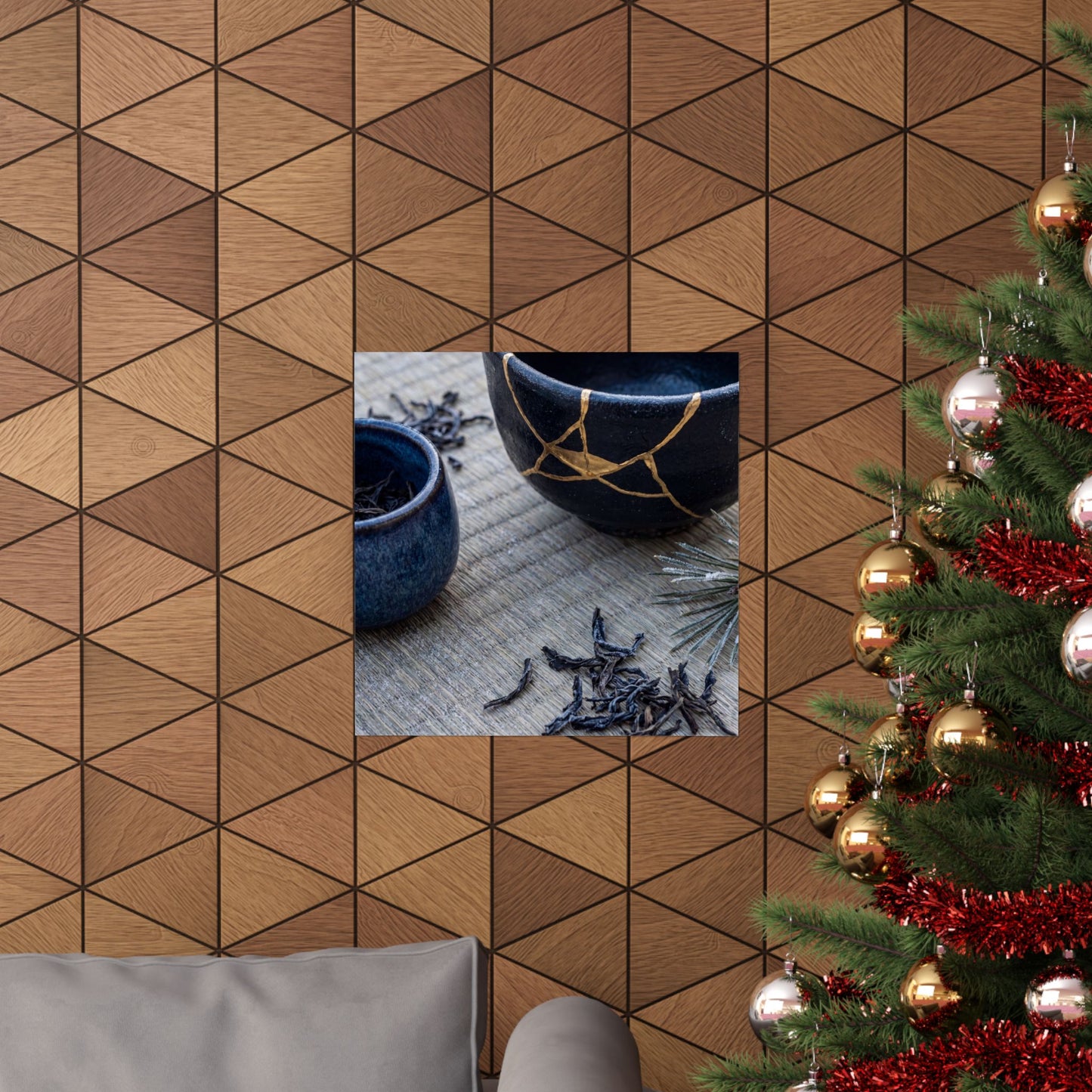 Philosophical Tea Ceremony Wall Art Print - Gold Vein Kintsugi