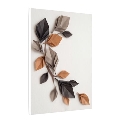 Paper Fold Autumn Canvas Art | Japandi Earthy Design