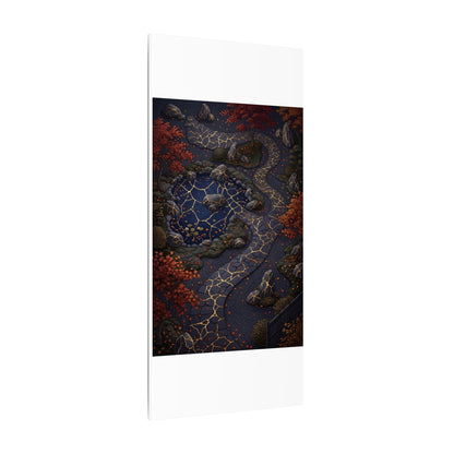 Moonlit Garden Gold Vein Canvas Art | Resilient Kintsugi Art