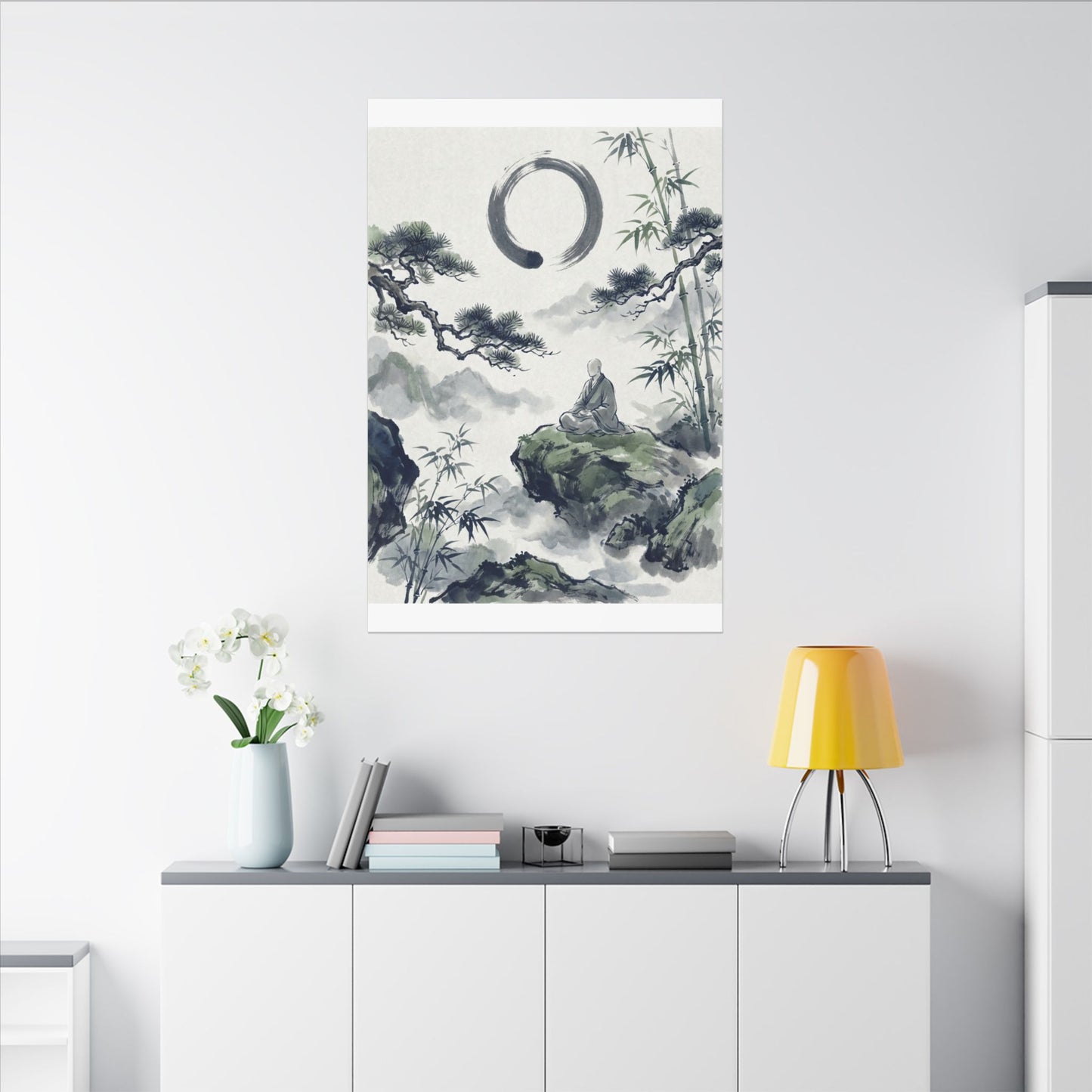 Zen Sumi-e Canvas Art