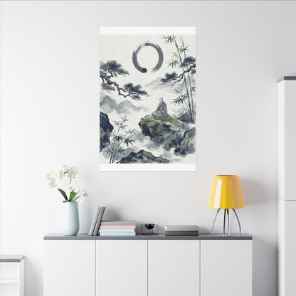 Zen Sumi-e Canvas Art