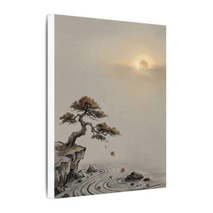 Pine Tree Canvas Art | Autumn Zen Karesansui Art