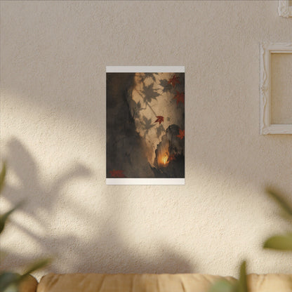 Shadow Play Texture Canvas Art | Neutral Japandi Art