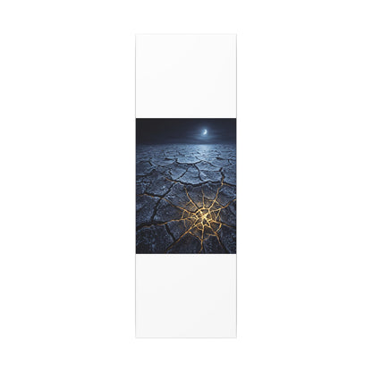 Moonlight Cracked Earth Canvas Art - Kintsugi Mono No Aware