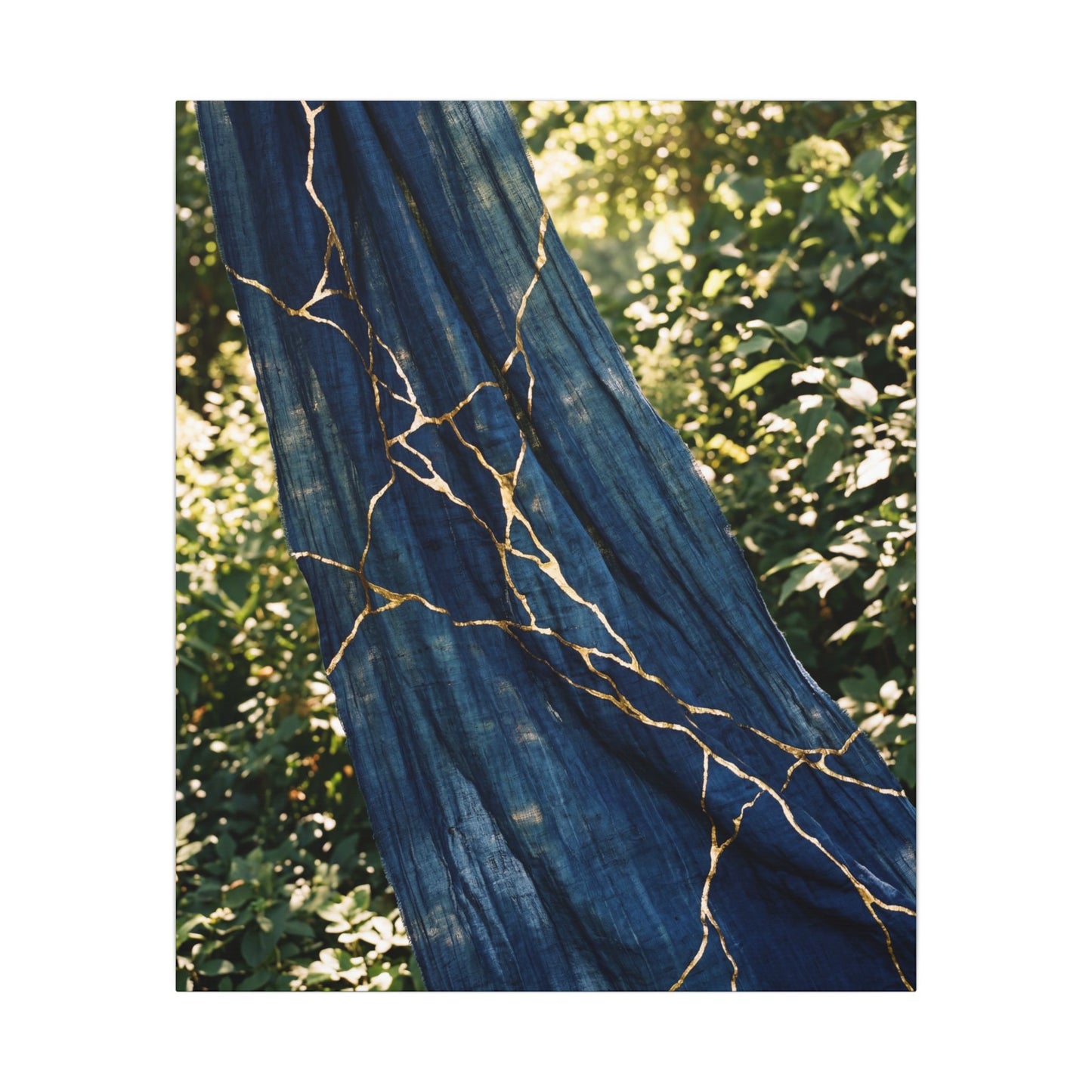 Resilient Silk Drape Canvas Art - Gold Repair Kintsugi