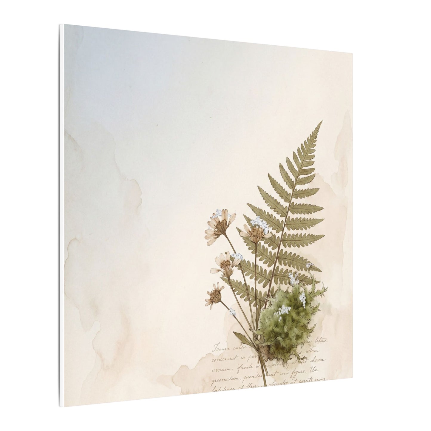 Winter Moss Close Up Herbarium Canvas Art | Enchanting Decor