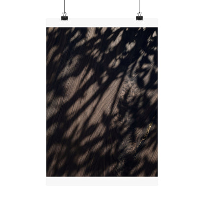 Datsuzoku Shadow Play Wall Art Print - Dark Japandi Shadow Zen