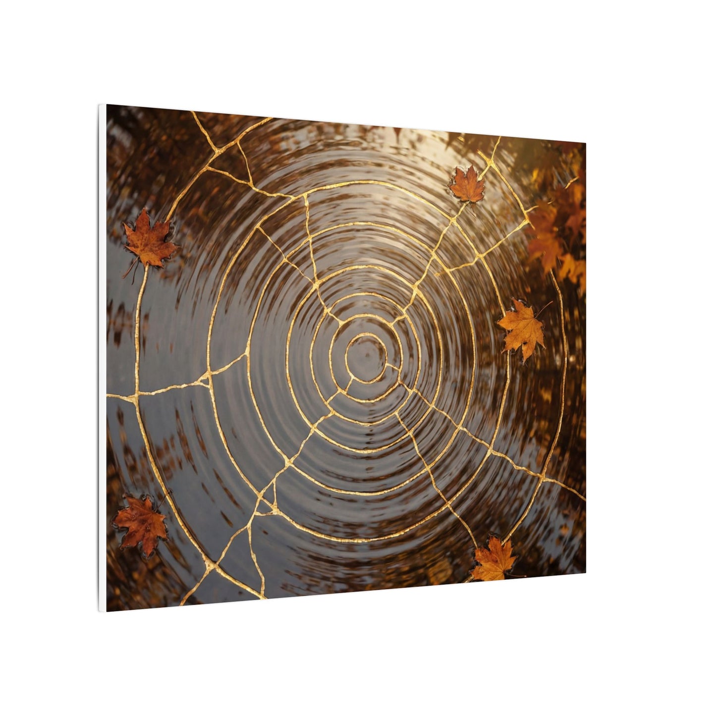 Artful Water Ripple Canvas Art - Gold Vein Kintsugi