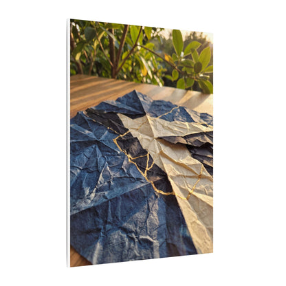Golden Hour Paper Fold Canvas Art - Kintsugi Ma