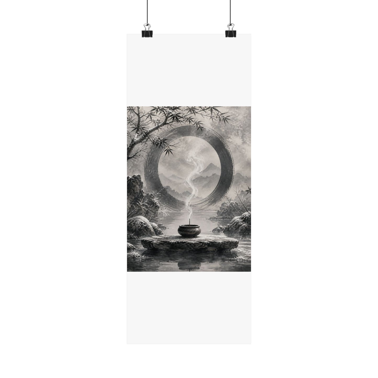 Dappled Incense Smoke Wall Art Print - Zen Seijaku