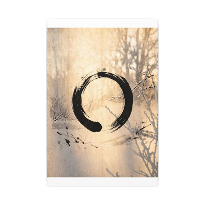 Shoji Screen Enso Canvas Art | Contemplative Zen Art