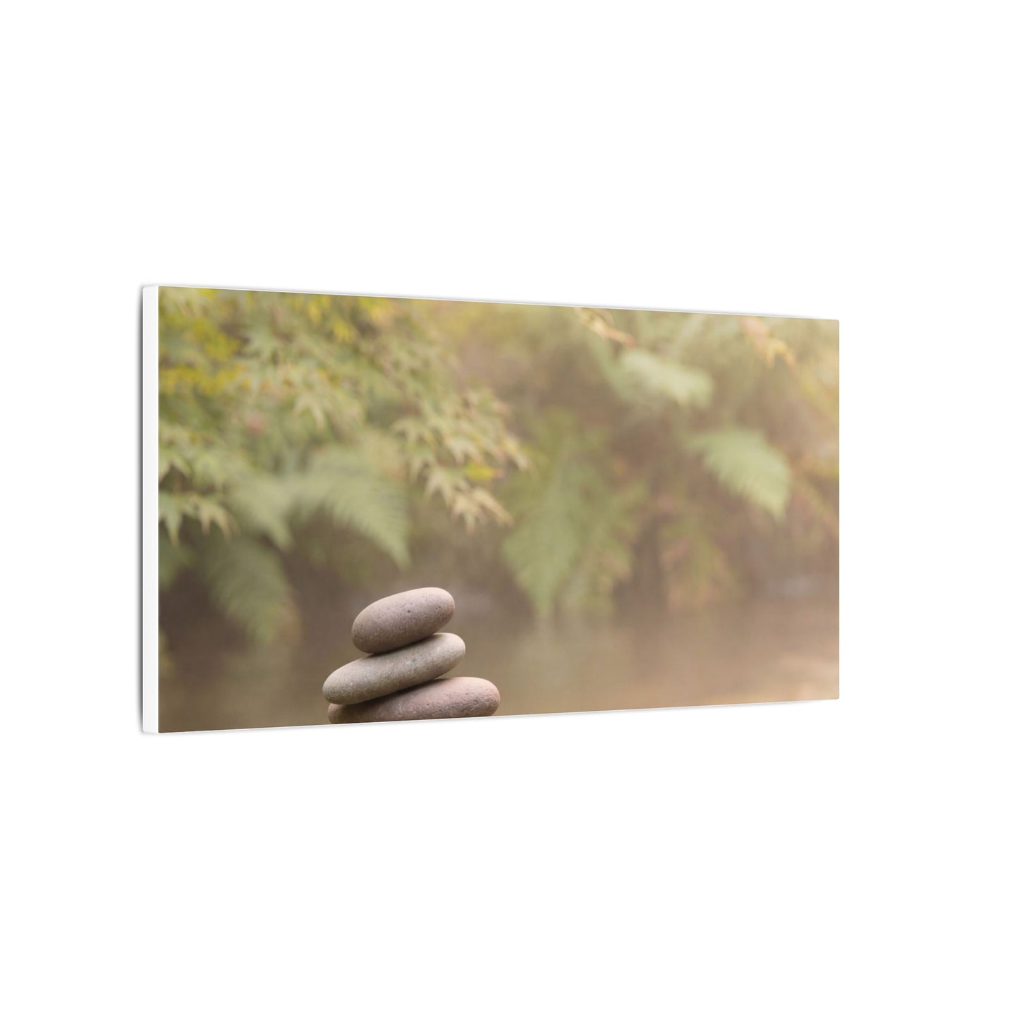 Cozy River Stones Canvas Art - Japanese Pattern Japandi