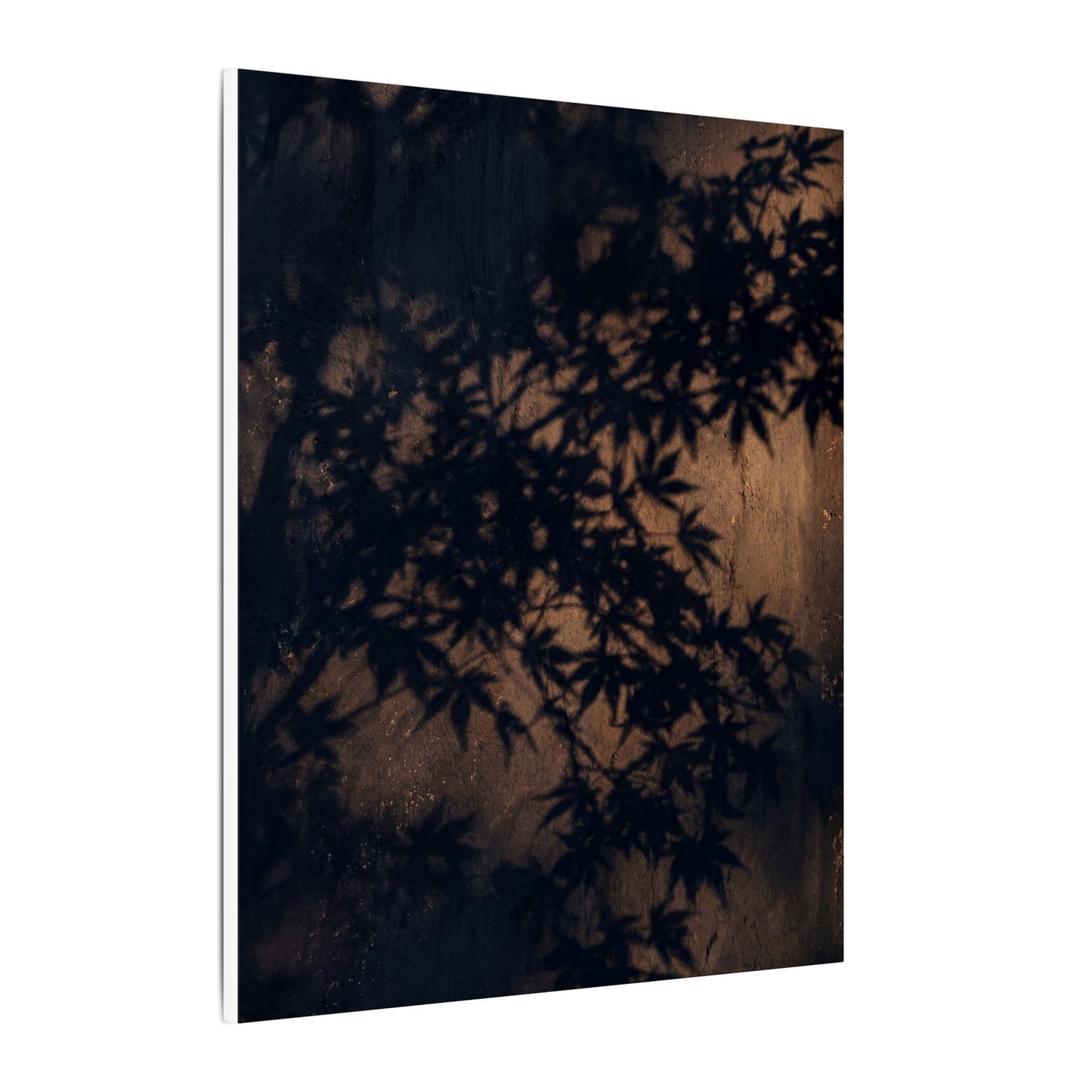 Shadow Play Autumn Canvas Art | Dark Japandi Atmospheric Design