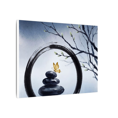 River Stones Spring Canvas Art | Zen Peaceful Design