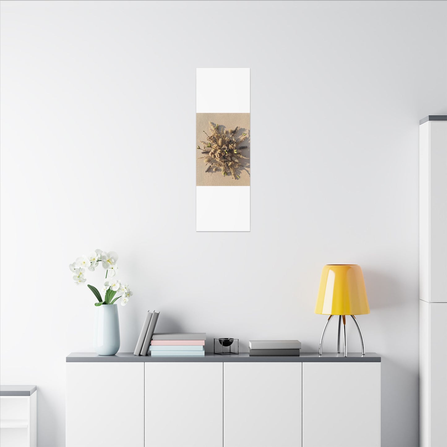 Dried Flowers Spring Canvas Art | Japandi Earthy Design