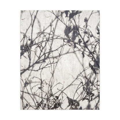 Winter Shadow Play Japanese Pattern Canvas Art | Elegant Decor