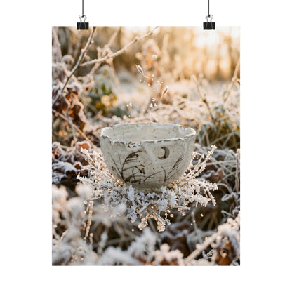Golden Hour Ceramic Bowl Wall Art Print - Japandi Kanso