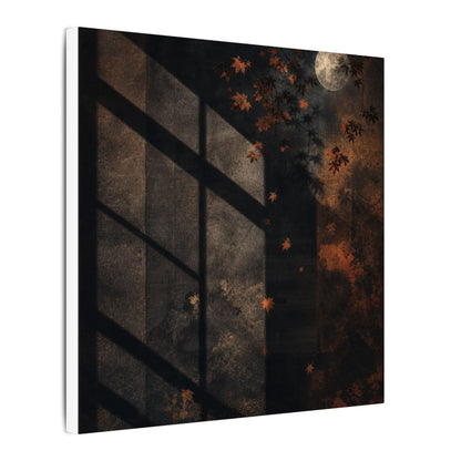 Sophisticated Shadow Play Canvas Art - Dark Texture Dark Japandi