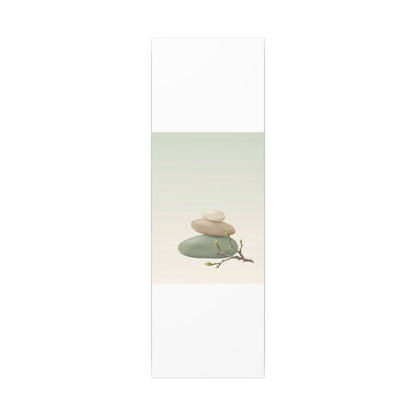 Dawn River Stones Canvas Art - Japandi Fukinsei