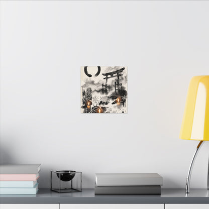 Candlelight Torii Gate Canvas Art - Zen Datsuzoku