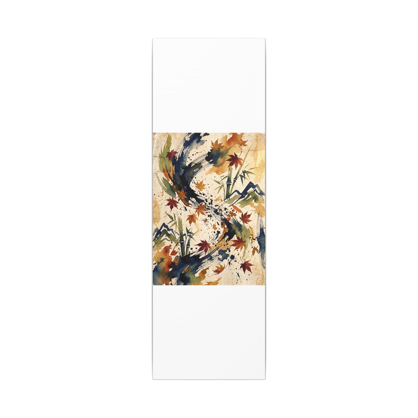 Golden Hour Ink Brushstroke Canvas Art - Zen Shibui