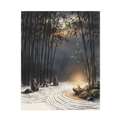 Tranquil Bamboo Grove Canvas Art - Karesansui Zen