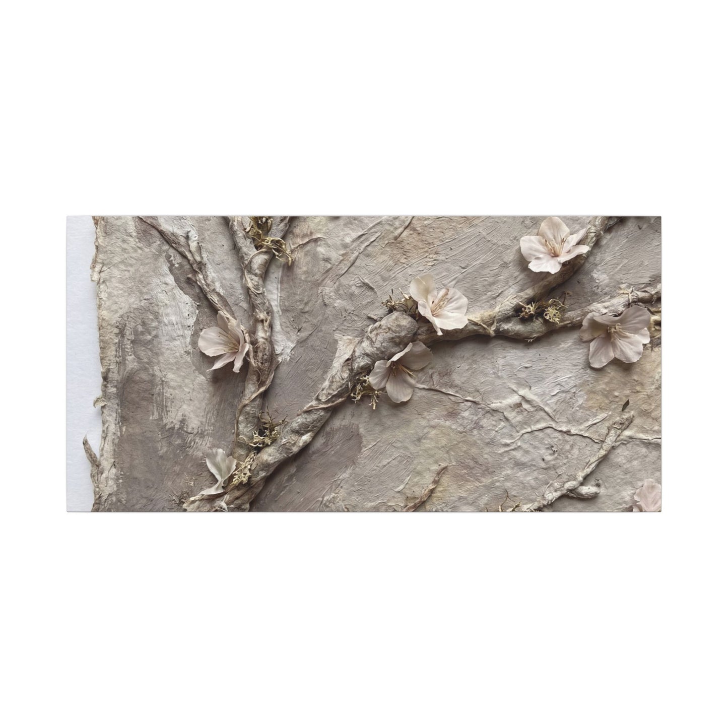 Summer Cherry Blossom Texture Canvas Art | Earthy Decor