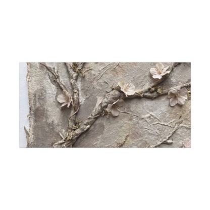 Summer Cherry Blossom Texture Canvas Art | Earthy Decor