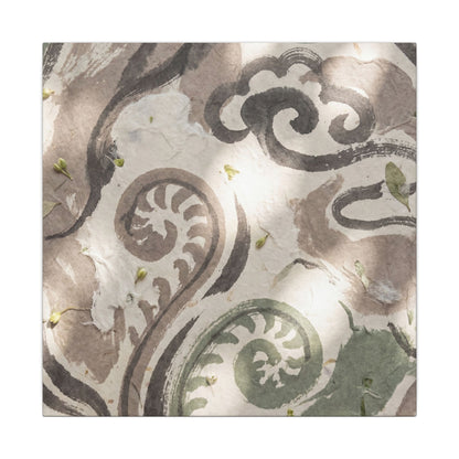Dappled Ink Brushstroke Canvas Art - Japandi Ma