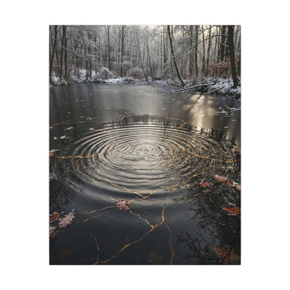 Water Ripple Broken Beauty Canvas Art | Artful Kintsugi Art
