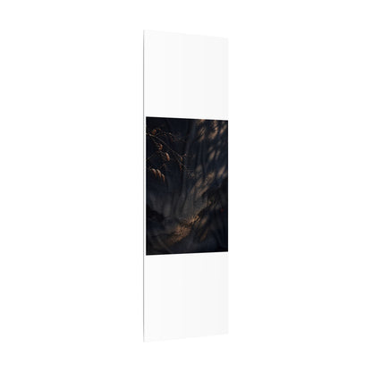 Atmospheric Silk Drape Canvas Art - Charcoal Ink Dark Japandi