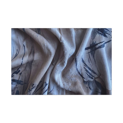 Silk Drape Winter Canvas Art | Japandi Earthy Design Art Print
