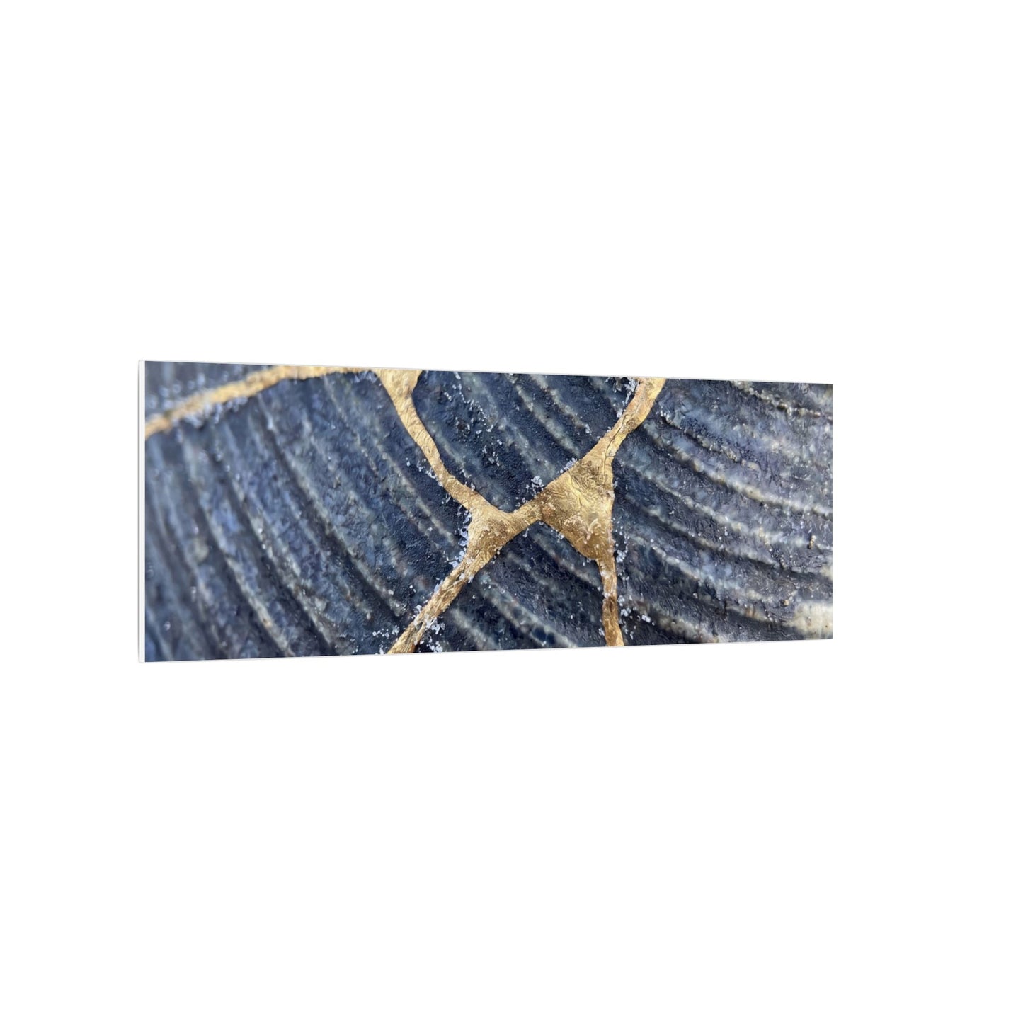 Shibui Water Ripple Canvas Art - Kintsugi Gold Repair