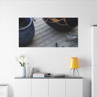 Kintsugi Tea Ceremony in Overcast | Gold Vein Canvas Art