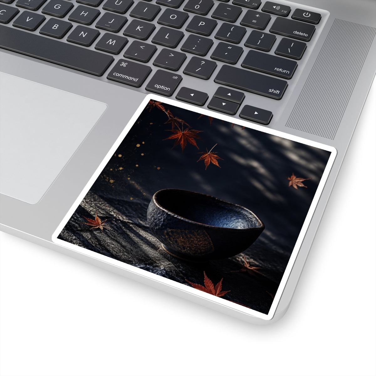 Ceramic Bowl Autumn Sticker | Dark Japandi Luxurious Design