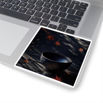 Ceramic Bowl Autumn Sticker | Dark Japandi Luxurious Design