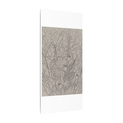 Summer Dried Flowers Minimal Line Canvas Art | Elegant Decor