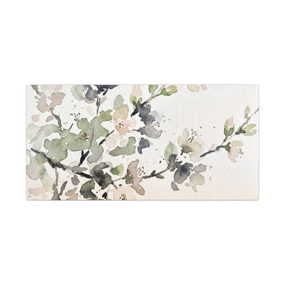 Cherry Blossom Watercolor Canvas Art | Elegant Japandi Art