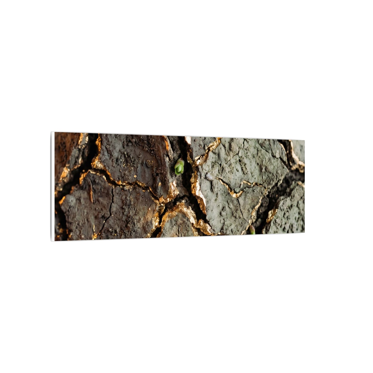 Earthy Cracked Earth Canvas Art - Japanese Pattern Japandi